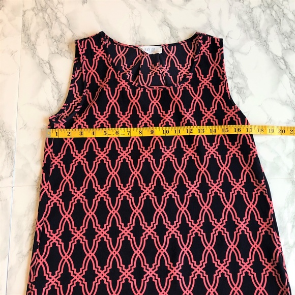 Peach Love - Coral & Navy Blouse - Picture 7 of 7